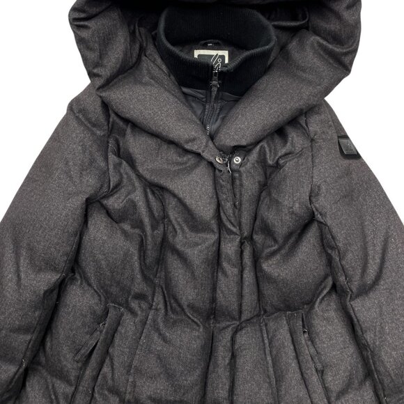 Oli Montreal Hooded Black Down Winter Coat Jacket Parka Women's Medium - Picture 4 of 12